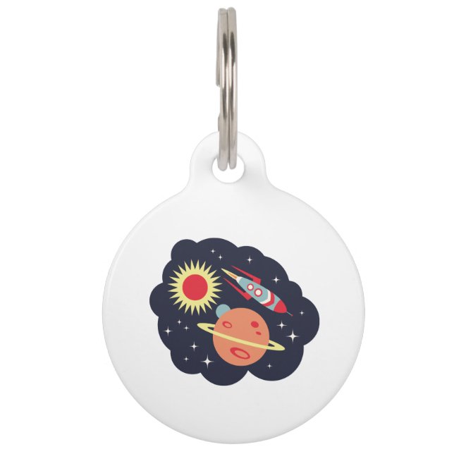 Outer Space Pet ID Tag (Front)