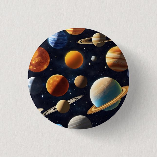 Outer Space Planets 2 Button (Front)