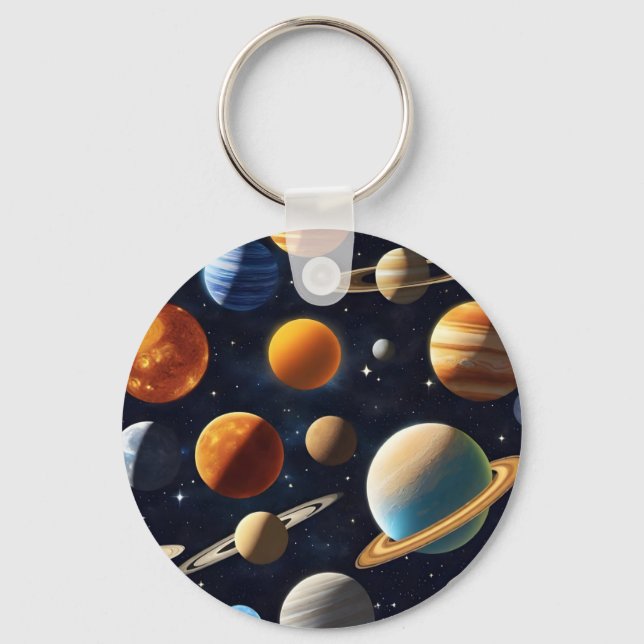 Outer Space Planets 2 Keychain (Front)