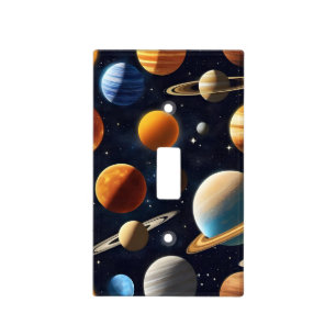 Outer Space Planets 2 Light Switch Cover