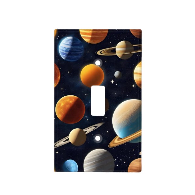 Outer Space Planets 2 Light Switch Cover (Front)