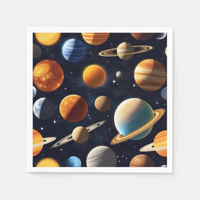 Outer Space Planets 2 Napkins (Front)