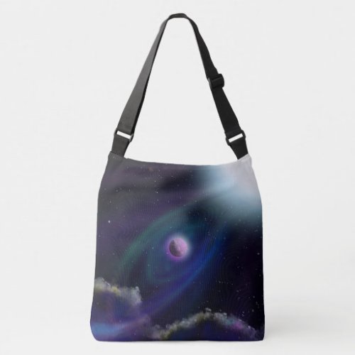 Outer Space Planets and Suns  Crossbody Bag
