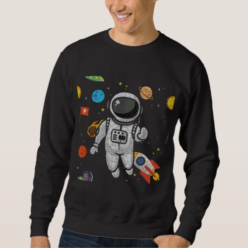 Outer Space Planets Astronomy Cosmonaut Kids Gift  Sweatshirt