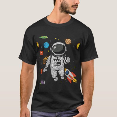 Outer Space Planets Astronomy Cosmonaut Kids Gift  T_Shirt