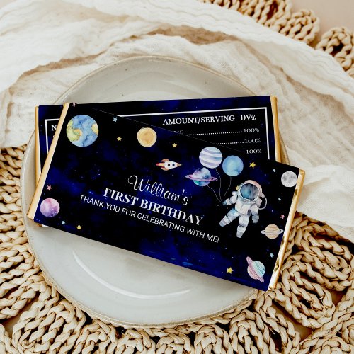 Outer Space Planets Birthday Hershey Bar Favors