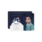 Outer Space Planets Boy First Birthday Invitation