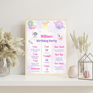 Outer Space Planets First Trip Milestone Sign