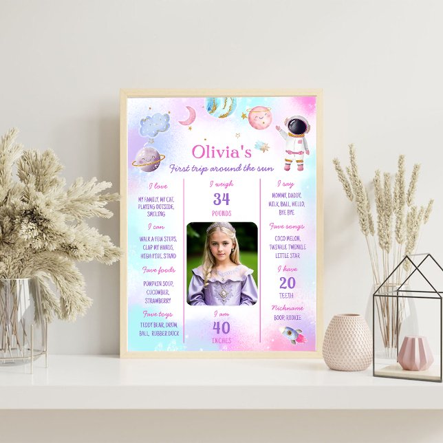 Outer Space Planets First Trip Milestone Sign  (Creator Uploaded)