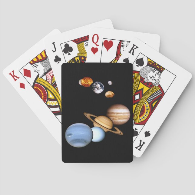 Outer space planets galaxy poker cards (Back)
