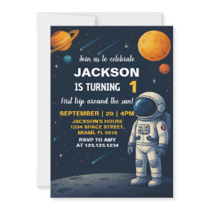 Outer Space Planets Party Invite