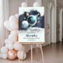 Outer Space Planets Rocket Ship 1st Birthday Sign
