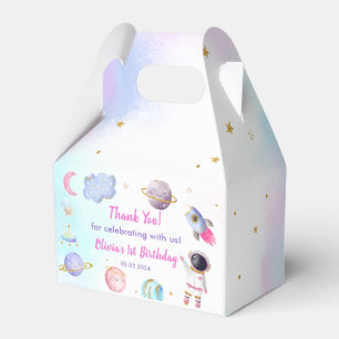 Outer Space Planets & Rocket Ship Birthday Party Favor Boxes