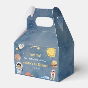 Outer Space Planets & Rocket Ship Birthday Party Favor Boxes