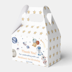 Outer Space Planets & Rocket Ship Birthday Party Favor Boxes