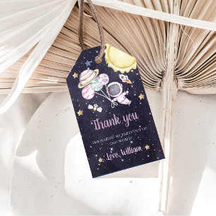 Outer Space Planets Rocket Ship Thank you Gift Tags