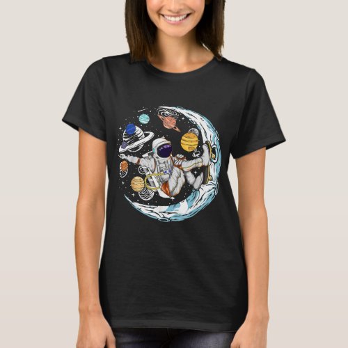 Outer Space Planets Skater Moon Skateboarder Astro T_Shirt