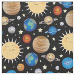 Outer Space Planets Solar System Fabric