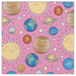 Outer Space Planets Solar System Fabric