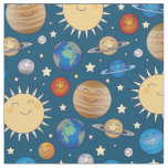 Outer Space Planets Solar System Fabric