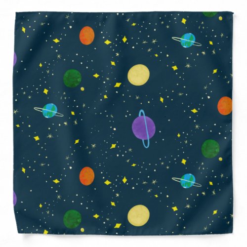 Outer Space Planets  Stars in Unknown Galaxy Bandana