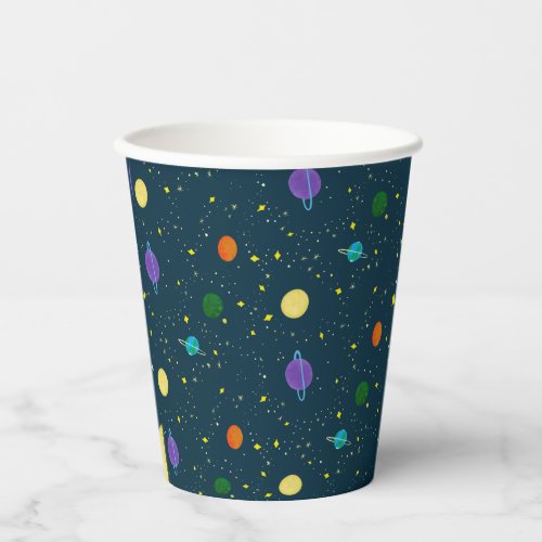 Outer Space Planets  Stars in Unknown Galaxy Paper Cups