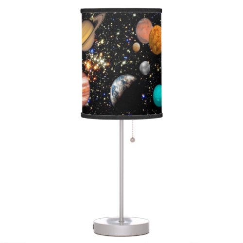 Outer space planets table lamp