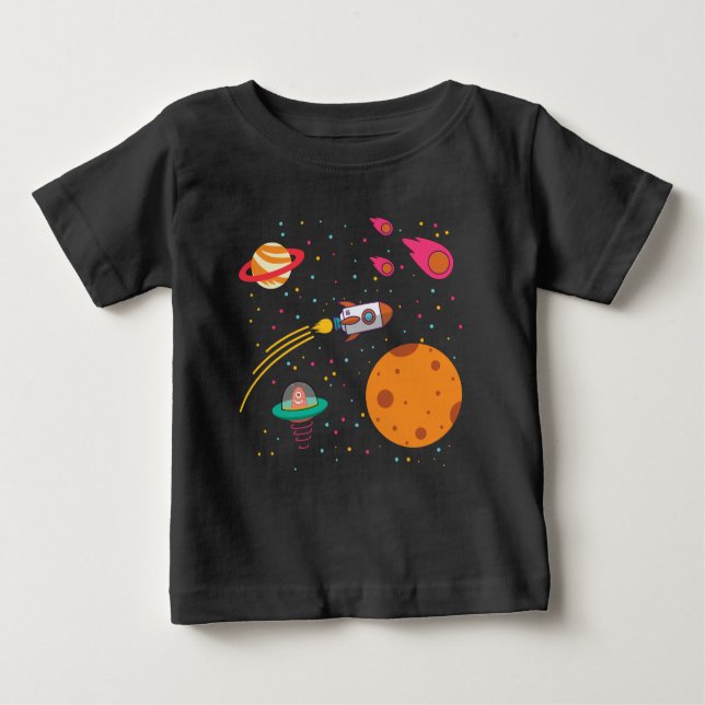 Outer Space Planets Toddler T-shirt (Front)