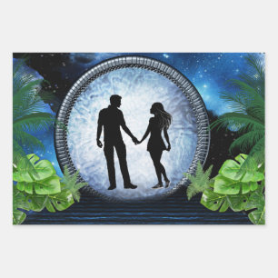 Outer Space Portal  Wrapping Paper Sheets