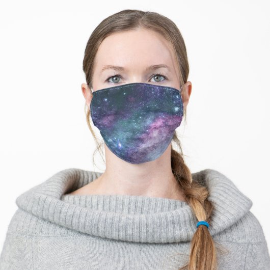 Outer Space Print Cloth Face Mask - fhmb (Worn)
