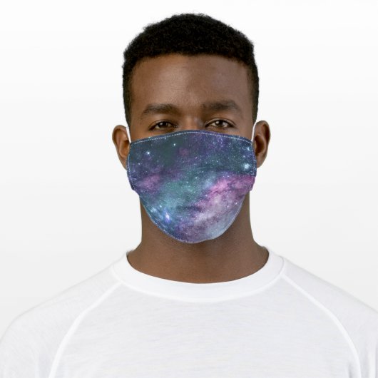 Outer Space Print Cloth Face Mask - fhmb (Worn)