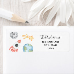 Outer Space Return Address Label