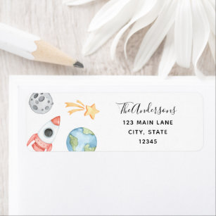 Outer Space Return Address Label