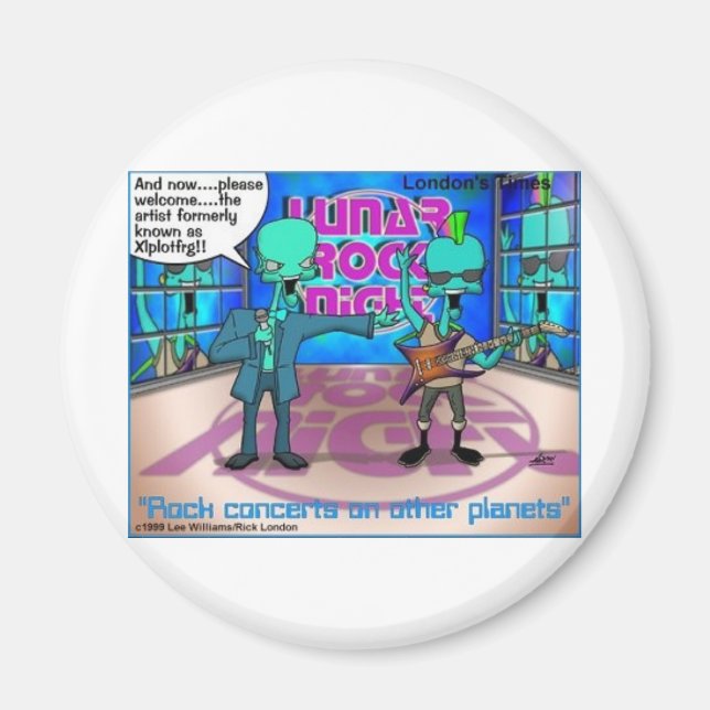 Outer Space Rock Bands Funny Gifts & Tees Magnet (Front)