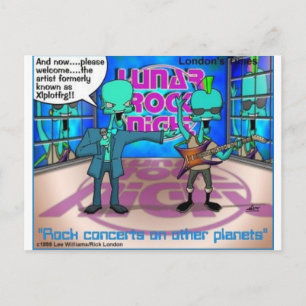 Outer Space Rock Bands Funny Gifts & Tees Postcard