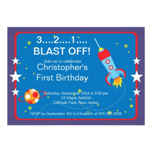 Rocket Birthday Party Invitations 10