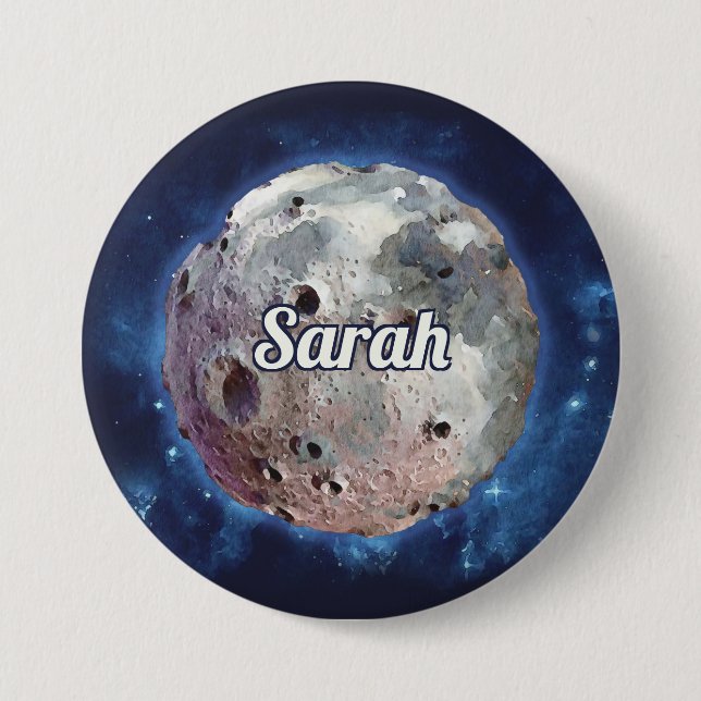 Outer Space Rocket Planets Galaxy Guest Button (Front)