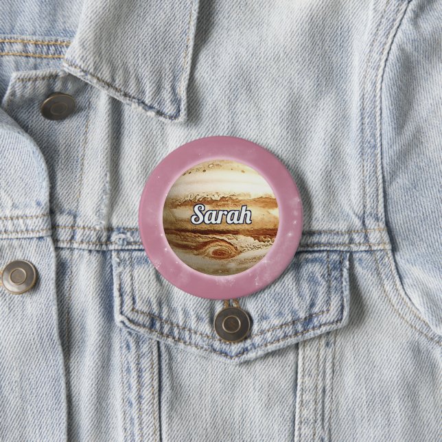 Outer Space Rocket Planets Galaxy Guest Button (In Situ)