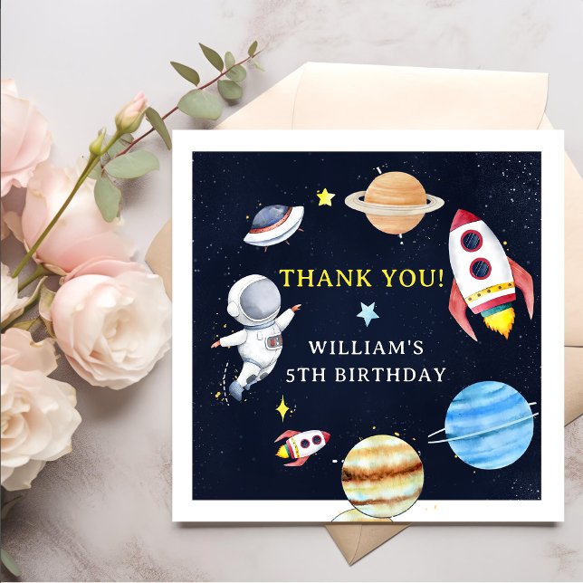 Outer Space Rocket Planets Paper Plates Napkins (Creator Uploaded)