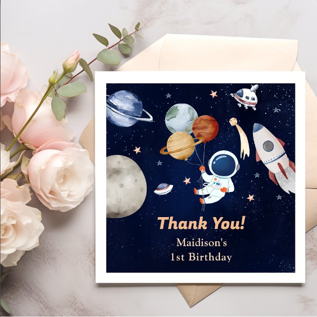 Outer Space Rocket Planets Paper Plates Napkins (Creator Uploaded)