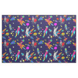 outer space rocket rodeo alien astronaut fabric