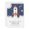 Outer Space Rocket Ship Birthday Invitation
