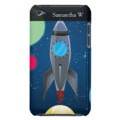 Outer Space Rocket Ship iPod Case-Mate Case (Back)