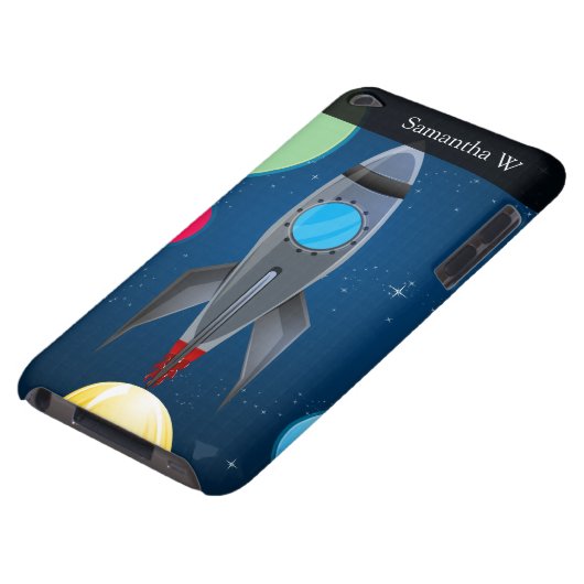 Outer Space Rocket Ship iPod Case-Mate Case (Bottom)