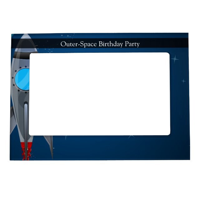 Outer Space Rocket Ship Magnetic Frame (Front)