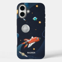 Outer Space Rocket Stars and Moon Custom