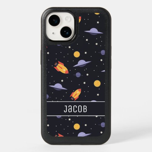 Outer Space Rockets and Spaceships OtterBox iPhone 14 Case