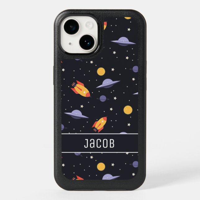 Outer Space Rockets and Spaceships Otterbox iPhone Case (Back)