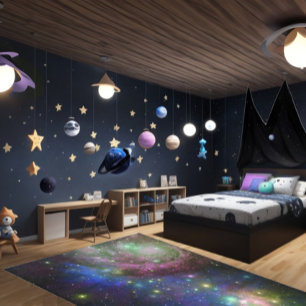 Outer Space Rug - Galaxy Carpet Area Rug