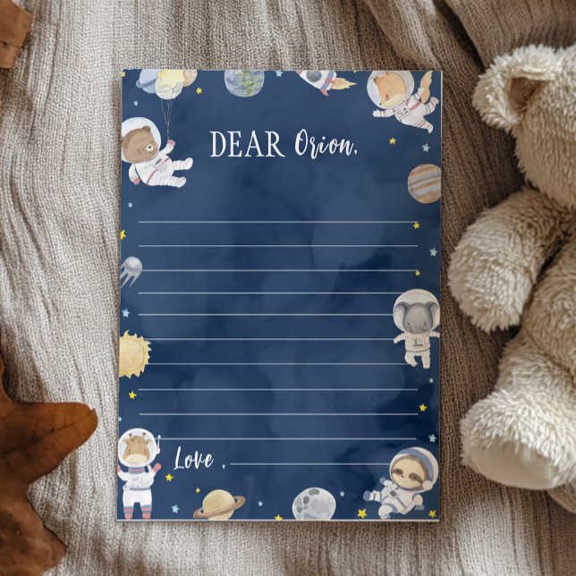 Outer Space Safari Time Capsule Note Message Card (Creator Uploaded)